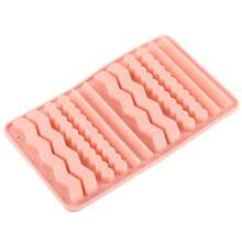 12-Cavity Long Strip Silicone Baking Mold, Geometric Twist And Braided Dessert Mold For Chocolate, Candy, Cookies, Mousse And Dessert Bars, Creative DIY Baking Tool For Homemade Treats And Parties - Multicolor - View 13