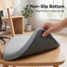 Comfortable Seat Cushion - 1.5 Inch Elastic Memory Foam Core With Removable Fabric Cover, Textured Non-Slip Bottom, Suitable For Office/School/Truck Seats, Evenly Distributes Pressure, Improves Sitting Posture - Multicolor - View 8