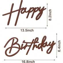 1pc Happy Birthday Backdrop Decoration Sign - Felt Happy Birthday Sign For Balloon Arch Birthday Party Balloon Arch Backdrop Decoration, Also For Birthday Parties, Vintage Rustic Birthday Party Decoration Backdrop Wall Photo Prop, Christmas Halloween - Felt - View 13