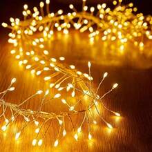 1 Fairy Light LED Firecracker Light 8 Flicker Mode USB Remote Timer Star Cluster String Lights, Christmas Tree Decoration Indoor Ceiling Bedroom Garland Window Wedding (Warm White/Multi-Color/White, Gorgeous Style, Christmas Occasion, Space Theme - USB Firecracker Light - View 5