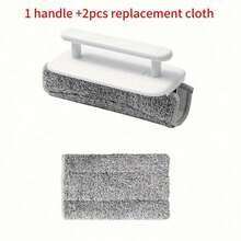 4pcs Detachable Window Track Cleaning Brush Set, Gap Brush, Corner And Window Sill Gap Cleaning Brush, Squeegee (1 Handle, 3 Cloths) - A - View 15