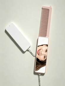 2-In-1 Portable Folding Comb With Mirror, Mini Pocket Comb With Transparent Mirror, Lightweight Travel Makeup Comb With Bead Chain, Compact Slim Design Easy To Store, Portable Small Mirror With Mini Mirror Comb Integrated Folding Mirror For Touch-Ups And Grooming, Travel And Vacation Essential - Multicolor - View 5
