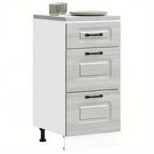Gabinete de cocina de madera de ingeniería vidaXL Kalmar Sonoma Grey - Gris - Ver 1
