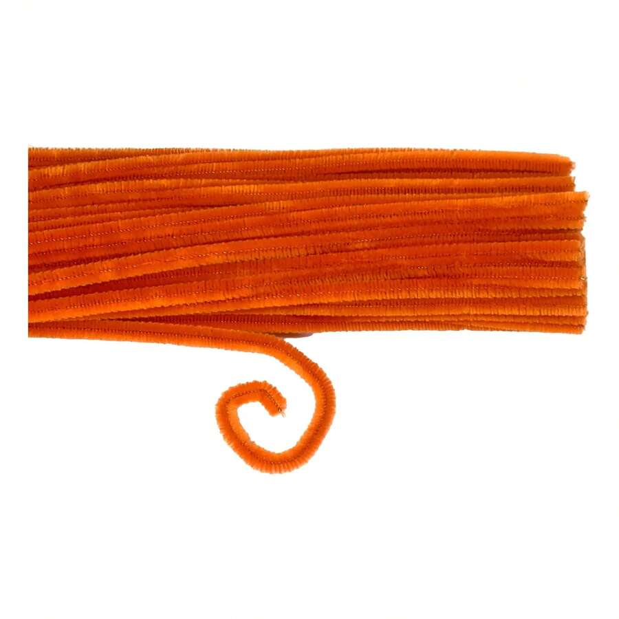 100 Chenille - Limpia Pipas Normal -manualidades = Full - 4 NARANJA - Ver 1