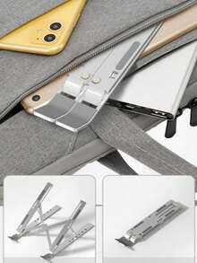 1pc Laptop Stand, Desktop Foldable Adjustable, Universal Portable Tablet Holder, Suitable For All Laptops - Multicolor - View 4