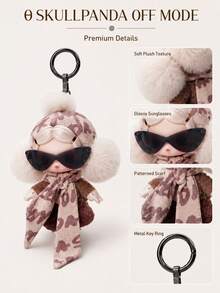 Pop Mart Gantungan Boneka Plush Labubu X SKULLPANDA Don't Want To Think - MultiWarna - View 5