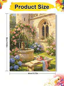 DIY Digital Oil Painting Kit - Garden Theme, Suitable For Beginners Canvas Art Handmade Painting Craft, Living Room Bedroom Home Decor, Holiday Gift, Includes Painting Tools - Sets - View 9