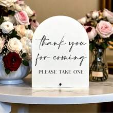 Wedding Table Sign, "Thank You For Coming", Acrylic Material, With Stand, Minimalist Wedding Favor, Bridal Shower, Wedding Banquet And Various Event Party Supplies - A - View 3