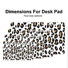 White Brown Leopard Print Mouse Pad | Non-Slip Leather Desk Mat, With 2D Flat HD Printing, Durable And Stylish, Suitable For Gamers And Office Use, Perfect For Halloween And Christmas, Reusable - View 4