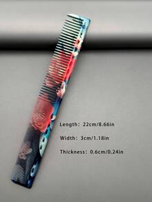 Patterned Hair Comb, Fashionable And Stylish Comb, Essential Styling Comb For Salon And Beauty Parlor, Professional Hairdresser Cutting Comb, Tail Comb, Women's Hair Comb, Men's Hair Comb Available - Multicolor - View 13