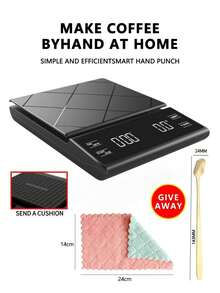 Coffee Scale Timer Scale Kitchen Scale 5kg/0.1g Electronic Scale Food Scale Digital Scale Kitchen Baking Cooking Measurement Tool Minimum Weighing 0.4g - Black - View 14