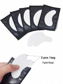 Hydrogel Eyelash Extension Patches Professional Under Eye Pads Eyelash Extension Stickers Eyelid Pads Makeup Tools - Black - View 3