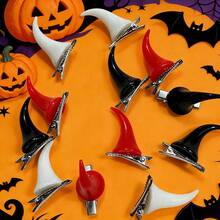 Halloween Horn Hair Clip Devil Horn Hair Accessory Creative Personalized Holiday Decoration Hair Clip - Multicolor - View 7
