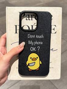 1件極簡卡通可愛黃色鴨子圖案氣墊防滑軟手機殼，適用於 iPhone 11/12/13/14/15/16/17/18 Pro Max - 彩色 - 查看 2