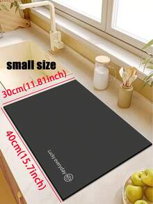 1pc Dark Gray Letters Pattern Pattern Kitchen Mat, 3.5 Mm Soft Rubber That Absorbs Water And Is Easy To Clean. Suitable For Corridors, Bathrooms, Living Rooms, Outdoor Door Mats, And Toilets. Useable Throughout The Year And For Various Holidays. - Multicolor - View 18