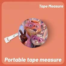 1pc Disney [One-Click Retraction] 2.0m Tape Measure, Judy Nick Peripheral Three-Circumference Measuring Tape Soft Leather Ruler Household Measurement Tape Ins High Aesthetic - Multi-color - View 4
