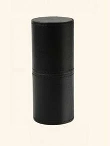 1pc Black Makeup Brush Storage Bucket With Top And Bottom Opening, Portable Waterproof Dustproof Makeup Tool Organizer - Black - View 9
