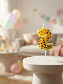 Hand-Painted Digital Candles With Cute Forest Animal Pattern, Suitable For Autumn Decor, Souvenirs, Camping, Kitchen Use, Christmas Gifts, Party Favors, Kitchenware, Home Decor And Accessories, Party Decoration And Arrangement Supplies - View 2