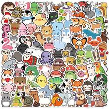 somoving 100pcs Animals Stickers Pig Bird Capybara Aesthetic Decal For Laptop Skateboard Luggage Decorative Sticker - Multicolor - View 12