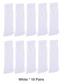 1/5/10 Pairs Men's Toe Splitting Socks,Comfortable Soft Toe Socks Five Fingers Socks,Toes Splitting Crew Socks, Suitable For Sports Or Daily Use - Multicolor - View 15