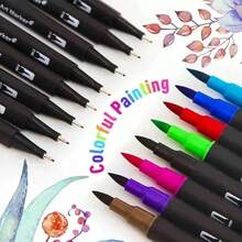 120/100/72/60 Colors Dual-Tip Marker Set, Watercolor Painting Pens, CD Box Packaging, Professional Sketching Pen Combination, Perfect Christmas, Halloween, Easter Gift - Sets - View 5