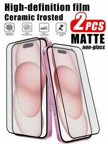 2pcs Matte HD Screen Protector, Foldable Anti-Shatter, Ceramic Matte Surface, Soft & Responsive Touch, Paper-Like Writing Experience, Full Screen Protection, Compatible With IPhone 18 Pro/18 Pro Max/17e/17Pro Max/17Pro/17Air/17/16/16Pro/16 Plus/16Pro Max/15/15 Plus/15 Pro/15 Pro Max/14/14 Plus/14 Pro/14 Pro Max/13 Mini/13/13 Pro/13 Pro Max/12 Mini/12/12 Pro/12 Pro Max/11/11 Pro/11 Pro Max - Clear - View 42