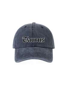 1PC Unisex Printed Zodiac Sign Washed Baseball Cap,Adjustable Casual Breathable Trucker Cap,Suitable For Indoors Outdoors Spring Summer Streetwear - Navy Blue - View 5