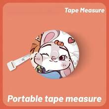 1pc Disney [One-Click Retraction] 2.0m Tape Measure, Judy Nick Merchandise Three-Circumference Measuring Tape Soft Leather Meter Ruler Portable Height Waist Measurement Household Tool - Multi-color - View 4