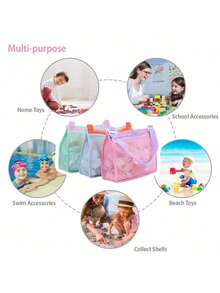 1pc Large Capacity Storage - Breathable Nylon Backpack, Suitable For Swimming Pool Use And Outdoor Activities - Multicolor - View 3