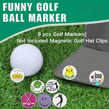 Golf Ball Markers Assorted Patterns Value Pack Of 8 Golf Gifts Golf Cap Clips And Divot Repair Tools Partner Accessories Sets For Men Women Golfer - 8 Women Markers - View 4