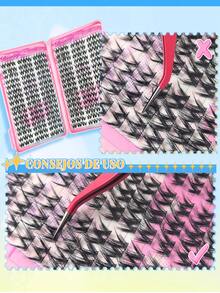 288 Pcs Bulu Mata Palsu Cluster D Curl Alami dan Fluffy, Set Ekstensi Bulu Mata Individu DIY untuk Pasang Sendiri, Kapasitas Besar, Lembut dan Bersegmen, untuk Pemula Makeup - C - View 4