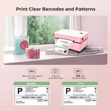 Marklife 4x6 Wireless Thermal Shipping Label Printer For Small Business Compatible With Smartphone And Computer Used For Shipping Labels, Barcode, QR Code, Thanks Labels, Logo Labels, Portable Thermal Label Printer, With 35 Label Stickers - Multicolor - View 5