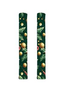 2 Buah Sarung Pelindung Gagang Kulkas Pintu Ganda Motif Kepingan Salju Natal dan Pelindung Anti Debu untuk Gagang Pintu Dekoratif Furnitur - View 21