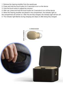 Comfort Wear In Ear Sound Amplifying Device Rechargeable Long Working Time Multi Volume Levels Noise Reduction Portable Ear Audio Booster For Daily Communication Travel Shopping Watching Television - View 7