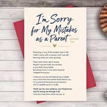 OBOVAY (1 Envelope And 1 Greeting Card), Apology Card For Adult Son Or Daughter, Sincere Love And Forgiveness Message From Parents, Expressing Regret And Reconnecting With Family, 5*7in - With Envelope - A - View 4