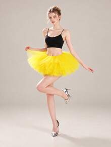 XKTRXF 1pc Fluffy Tulle Skirt Petticoat - A - View 4