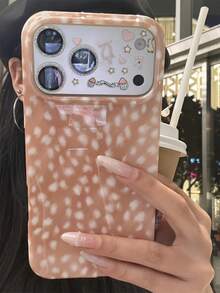 1pc Ins Style Vintage Deer Spotted Phone Case Compatible With IPhone 17/17 Pro/17 Pro Max/16/16 Pro/16 Pro Max/15/15 Pro/15 Pro Max/14/14 Pro/14 Pro Max/13/13 Pro/13 Pro Max/12/12 Pro/12 Pro Max/11/11 Pro/11 Pro Max - Multicolor - View 4
