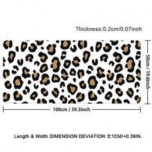 White Brown Leopard Print Mouse Pad | Non-Slip Leather Desk Mat, With 2D Flat HD Printing, Durable And Stylish, Suitable For Gamers And Office Use, Perfect For Halloween And Christmas, Reusable - View 9