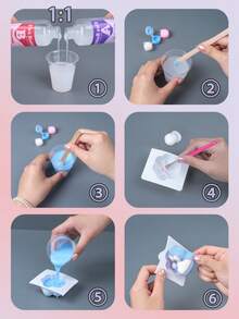 Taba Squeeze Toy Set, 100ml DIY Making Kit, Includes 3 Silicone Molds, Suitable For DIY Crafts, Jewelry Making, Perfect For Beginners, Classroom Prizes, Party Gifts - Set - View 9