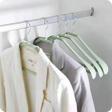 10pcs Wide Shoulder Non-Slip Thick Hangers, Rotating Hook, Extra Thick Wide Hangers, Space-Saving, Suitable For Suits, Sweaters, Dresses, Pants - Multicolor - View 3