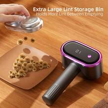 Dual-Head Fabric Shaver 800mAh Rechargeable Digital Display 12 Blades Lint Remover Large Capacity Storage Box Electric Clothing Lint Trimmer Suitable For Sweaters And Coats - Invisible dust collection box - View 4