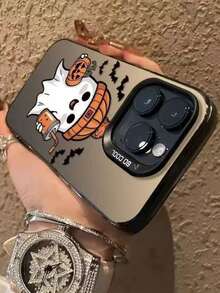 Colorful Silver Halloween Ghost Pumpkin Milk Tea Bat Compatible With 17 Pro Max, 17 Pro, 17 Air, 17, 16 Plus, 15, 14, 13, 12 Pro Max, 11 - Multicolor - View 2