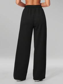 MFVIM Women's Autumn/Winter New Premium Sweatpants Pilates Gym Workout Essential Yoga Fitness Apparel - Premium Black - View 9