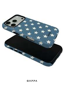 GIIPPA 1件星形圖案設計手機殼，相容 iPhone 17 Pro Max、 16 Pro Max、15 Pro Max、14 Pro Max，韓系高端時尚趣味手機殼，適用於 11/12/13/14/15/16 Pro Max Plus，男女皆宜的優雅設計，聖誕節、情人節、復活節、婚禮季與生日送給女友的完美禮物！ - 薄荷藍 - 查看 4