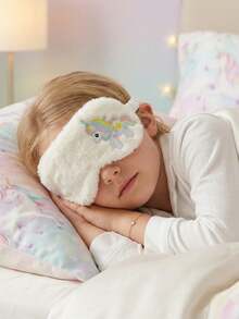 1pc 5-10Y Kids Plush Embroidered Unicorn Sleep Mask, Eye Protection Sleep Mask, Nap Light-Blocking Eye Mask, Travel Eye Mask For Airplane, Multi-Functional Sleep Mask - Multicolor - View 11