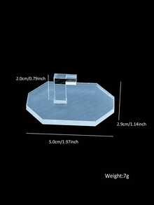 1pc Nail Art Practice Holder Multi-Shape Transparent Acrylic Material Non-Magnetic Nail Holder - Clear - View 11