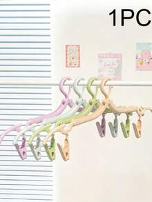 1/2pcs Multi-Functional Folding Drying Rack, For Drying Socks, Underwear, Towels, Windproof Folding Clothes Hanger, Compact And Convenient - Random Color Sent - View 12
