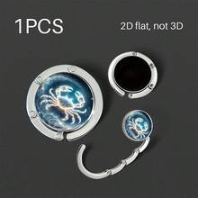 Multi-Purpose Foldable Handbag Hanger For Table, Portable Purse Hook With Christmas And Zodiac Sign Designs, Durable Metal Bag Holder For Desk, Restaurant, Cafe And Travel, Perfect Christmas Gift For Women, Great Stocking Stuffer For Her - Multicolor - View 21
