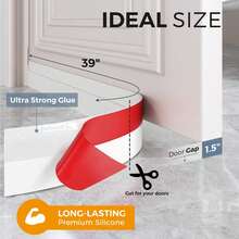 1pc Door Draft Stopper, Suitable For Indoor And Outdoor Doors, Door Bottom Seal Strip, Garage Window Draft Stopper, Soundproof And Thermal Insulation, Windproof Baffle - Brown - View 5