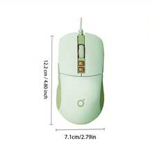 EWEADN Silent Mouse, Ergonomic Medium Size Design, Silent Click Buttons, Smooth And Precise Control, Matcha Green And Pink Options, Wired USB Connection, Comfortable Grip For Medium Hands, Suitable For Office, Work, Study, Daily Use And Gaming - View 6